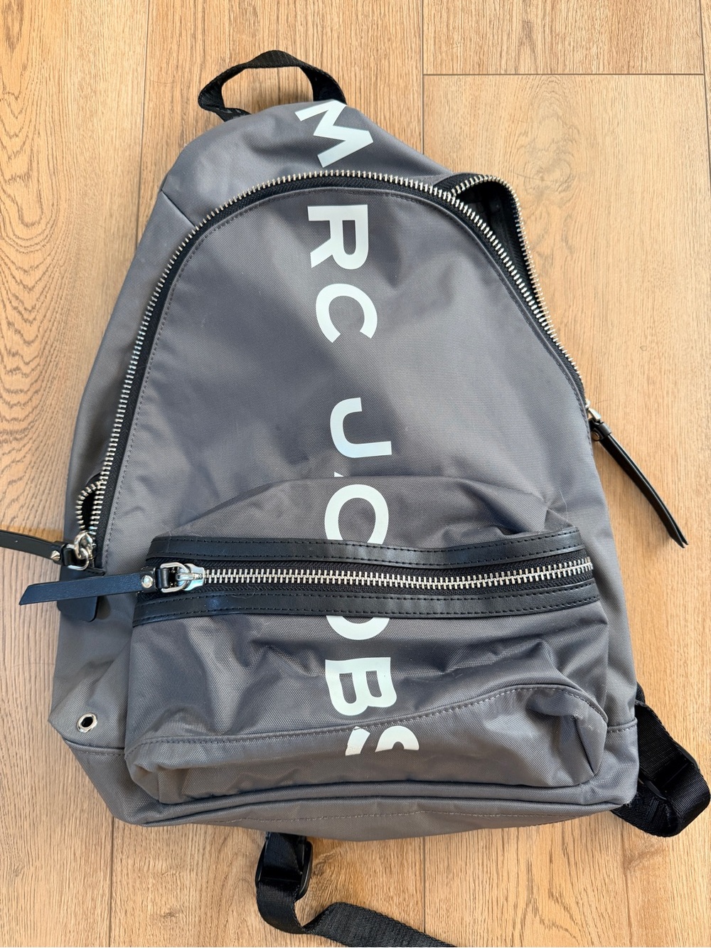 Marc Jacobs Suspiria Gray Logo Backpack